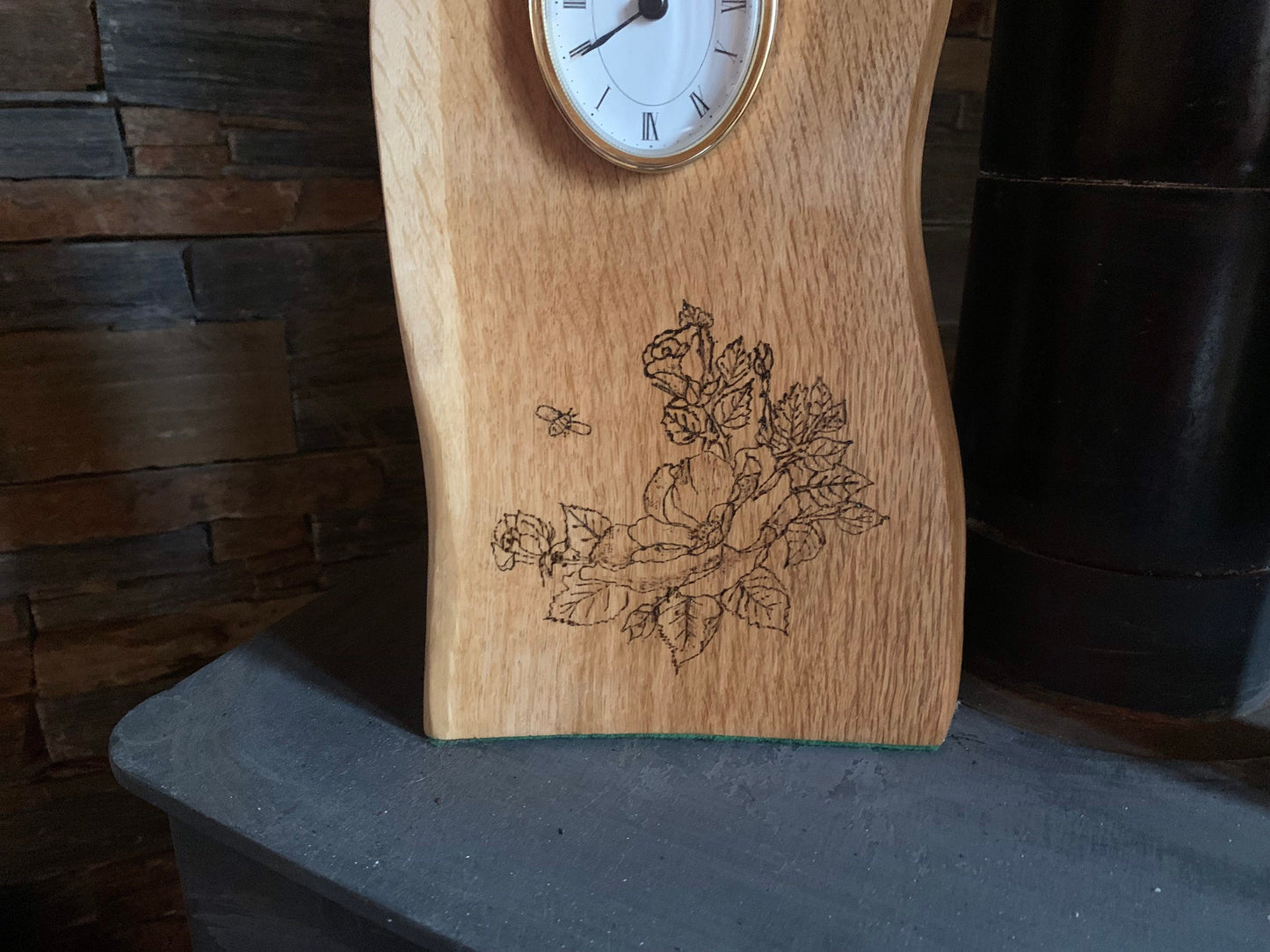 Handmade Oak clock in unique design