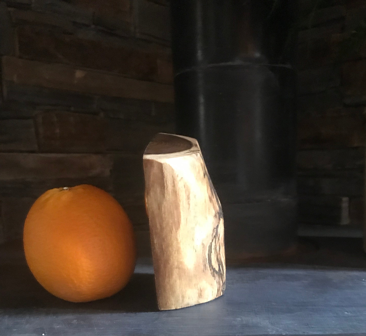 Handmade miniature clock made from laburnum in a unique design