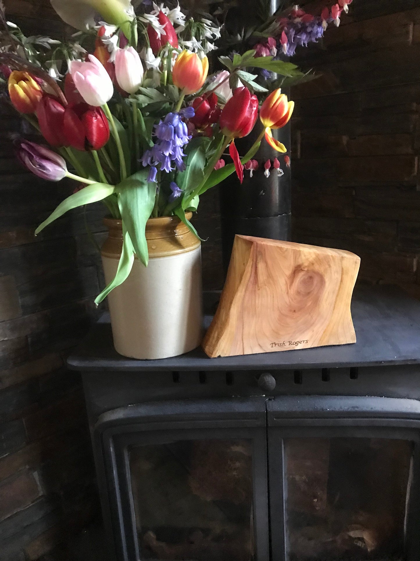 Handmade Sycamore clock in unique design