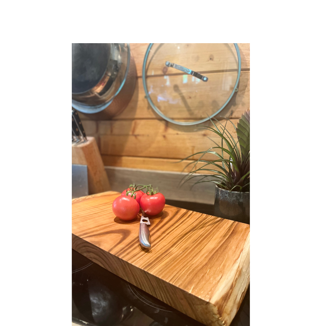 Live Edge Chopping Board, Solid Cherry Serving Board, charcuterie board/platter