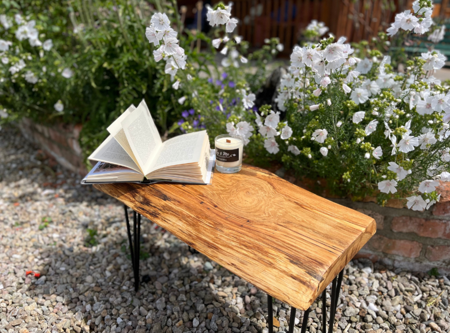 Live edge solid oak coffee table